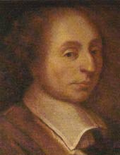 A coloured portrait of Blaise Pascal
