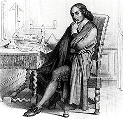 Blaise Pascal working in his office
