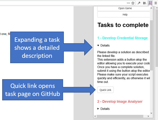 Programming screenshot menu