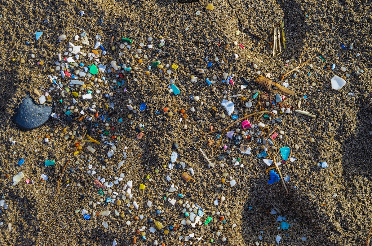 Wave-driven microplastic transport